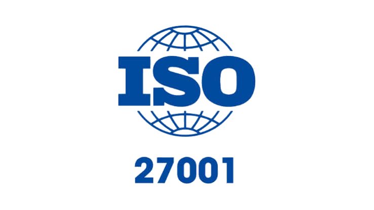 Certified to ISO/IEC 27001:2022 ISO 27001 information security management certification mark